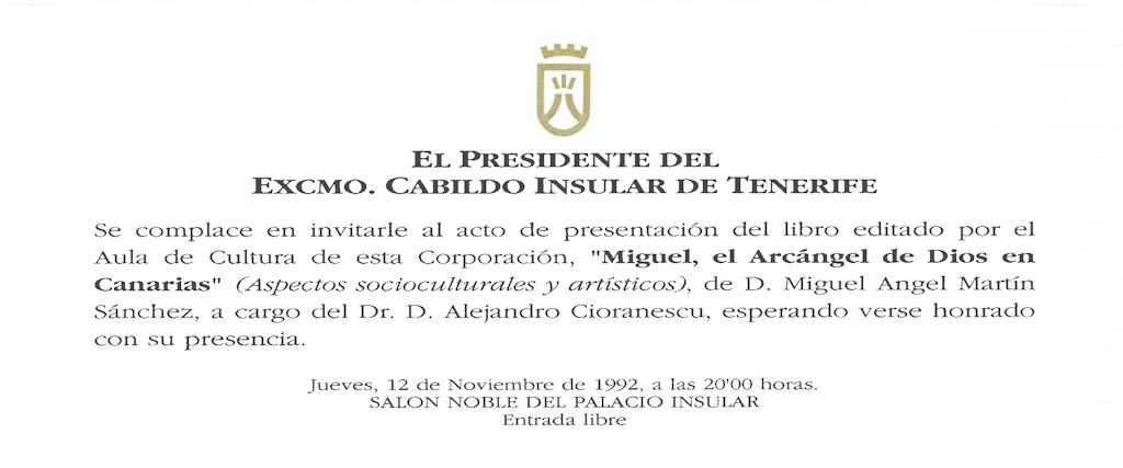 El arcangel de Dios en Canarias